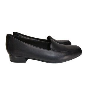 Clarks Women's Size 10 Black Leather Loafers Comfort Career Professional
